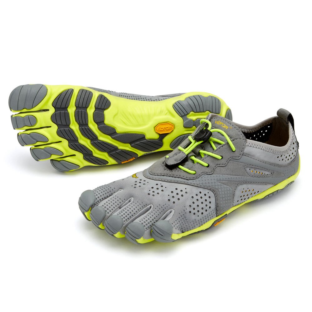 Vibram Five Fingers Womens Hiking Shoes - Grey/Green - V-Run - 48075-FEQT